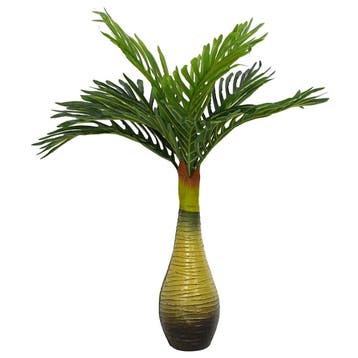 vidaXL Kunstpalmplant 9 blaadjes 70 cm groen, Verzenden