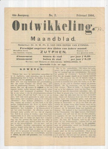 Ontwikkeling. Maandblad. - 1904