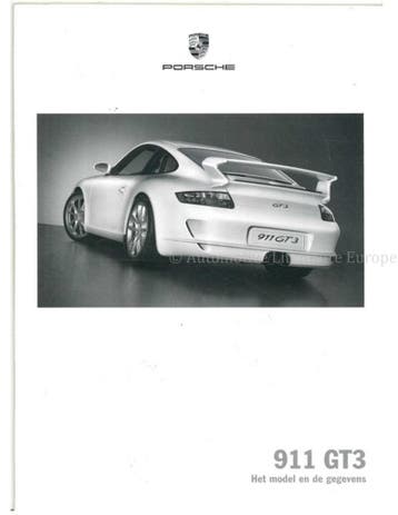 2006 PORSCHE 911 GT3 TECHNISCHE GEGEVENS NEDERLANDS, Auto diversen, Handleidingen en Instructieboekjes