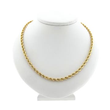 Gouden gedraaide schakelketting, Ophalen of Verzenden