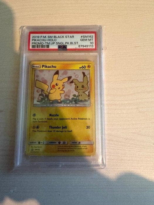 Pokémon - 2 Graded card - Pikachu, Mimikyu SM162, SM163, Hobby & Loisirs créatifs, Jeux de cartes à collectionner | Pokémon