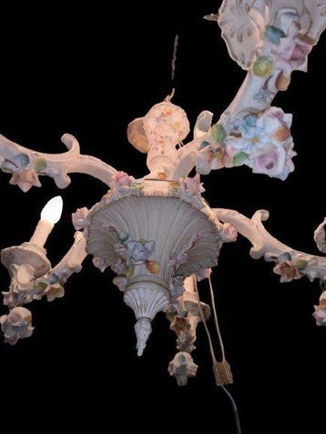 Capodimonte - Kroonluchter - Porselein, Keramiek -, Antiek en Kunst