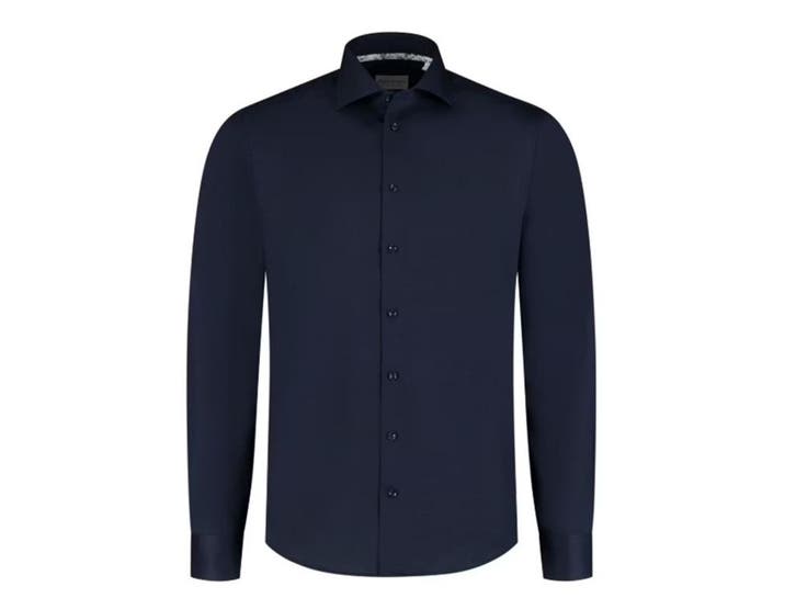 Boston Brothers Navy Businessoverhemd - Maat L - 100% Katoen, Kleding | Heren, Overige Herenkleding, Nieuw, Verzenden