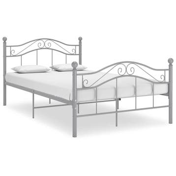 vidaXL Bedframe metaal grijs 120x200 cm, Verzenden