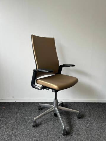 Ahrend 2020 bureaustoel  - refurbished - Goud kunstleer - ho, Ophalen of Verzenden, Stoel