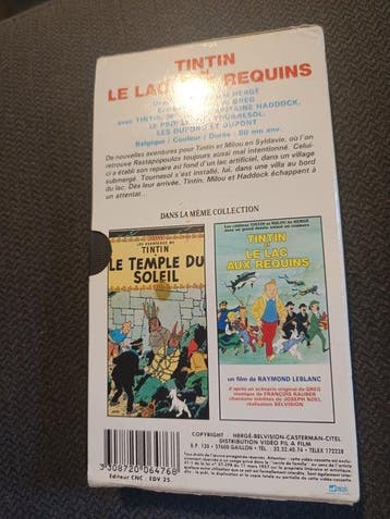 Tintin - Le lac aux requins - VHS - Audiocassette - 1980