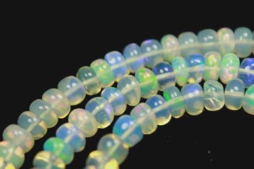 59.00 cts natuurlijke Ethiopische opaal rondelle kralen