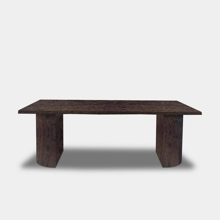 Tafel Boomstam Eikenhout  Half Rond  280x100, Maison & Meubles, Tables | Tables à manger