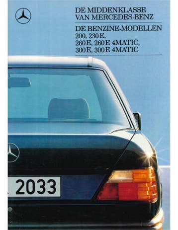 1987 MERCEDES BENZ E KLASSE BROCHURE NEDERLANDS, Ophalen of Verzenden, Nieuw