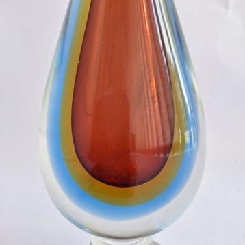 Murano - Vase - Verre de Murano - Sommerso - 38,5 cm, Antiquités & Art