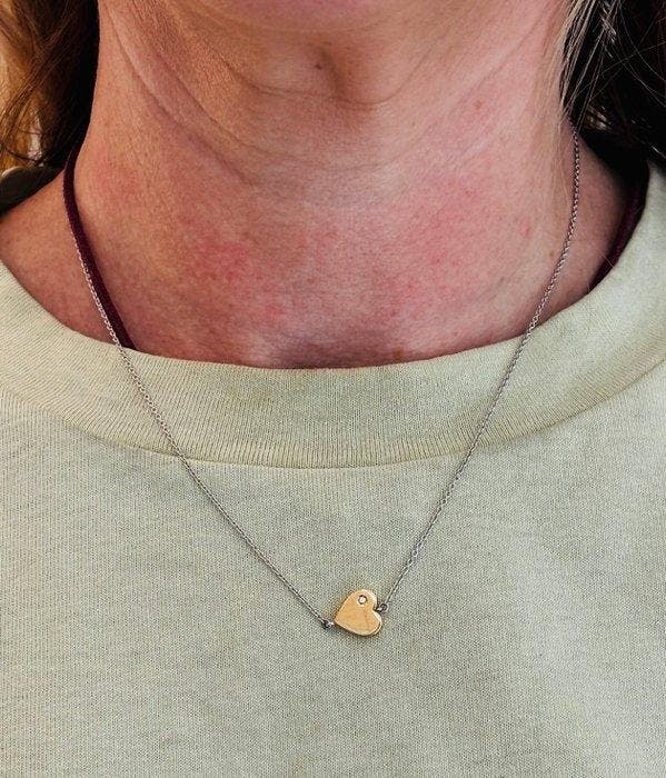Salvini - Collier - 18 carats Or blanc, Or jaune - 0.02ct., Bijoux, Sacs & Beauté, Colliers