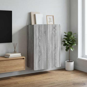 vidaXL Wandkast Grijs Sonoma 66 x 34,5 x 92 cm Bewerkt hout, Verzenden