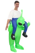 KIMU® Opblaas Kostuum Gedragen op Nek van Alien Opblaasbaar, Ophalen of Verzenden, Nieuw