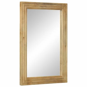 vidaXL Badkamerspiegel 50x70x2,5 cm massief mangohout bruin, Verzenden, Nieuw