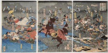 Utagawa Kuniyoshi /  (1798–1861) Shinsh Kawanakajima, Antiquités & Art, Antiquités | Autres Antiquités