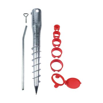 Meister grondschroefhulzen set 8-delig thermisch verzinkt, Ophalen of Verzenden, Nieuw