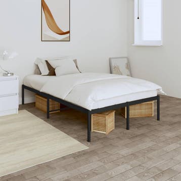 vidaXL Bedframe metaal zwart 120x190 cm, Huis en Inrichting, Slaapkamer | Bedden, Verzenden, Nieuw