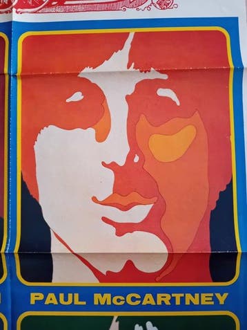 YELLOW SUBMARINE - THE BEATLES original poster 1969 PAUL