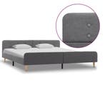 vidaXL Bedframe stof lichtgrijs 180x200 cm, Verzenden