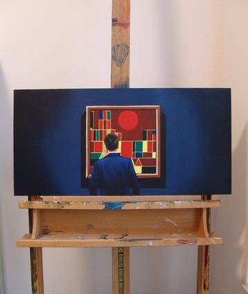 Gerard Boersma (1976) - City Mosaic (painting of man, Antiek en Kunst