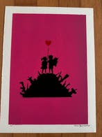 Not Banksy - KIDS ON GUN HILL PINK