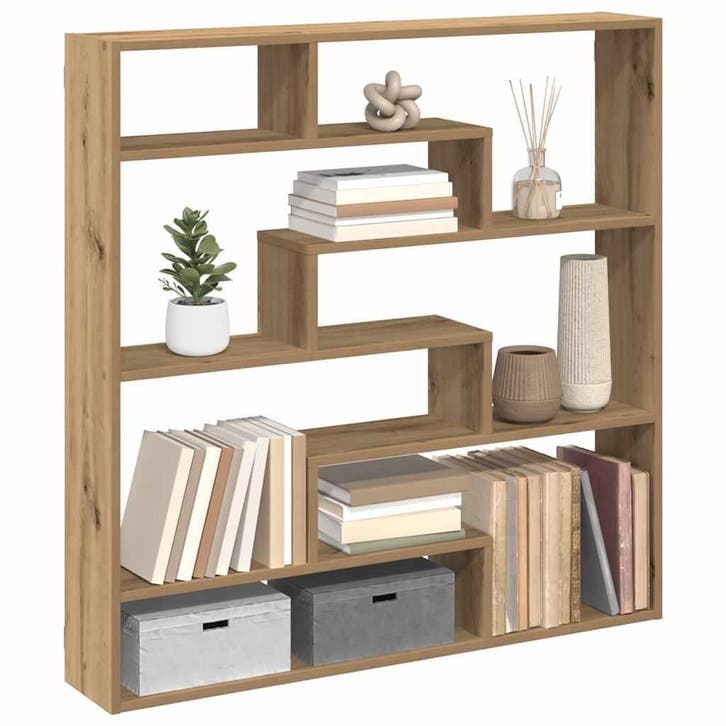 vidaXL Wandschap kubus 7 vakken bewerkt hout artisanaal, Huis en Inrichting, Kasten | Wandmeubels, Nieuw, Verzenden
