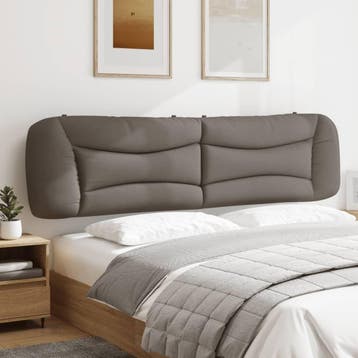 vidaXL Hoofdbordkussen Hvar 200 cm stof taupe, Verzenden