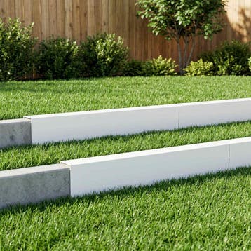 vidaXL Afdekprofiel voor tuinranden 10 st 100 x 10 x 15 cm, Verzenden, Nieuw