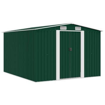 vidaXL Tuinschuur 257x298x178 cm metaal groen, Verzenden, Nieuw