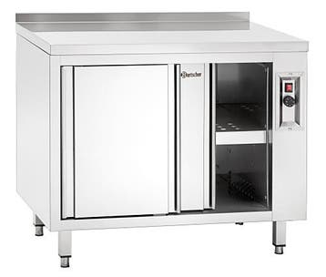 Warmhoudkast | RVS | 2 Schuifdeuren + Opstaande Rand | 2kW, Verzenden