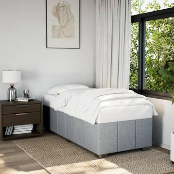 vidaXL Bedframe zonder matras 90x190 cm stof lichtgrijs, Verzenden