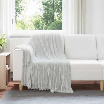 vidaXL plaid Grijs 150 x 130 cm 0.45 kg Fleece, Maison & Meubles, Verzenden
