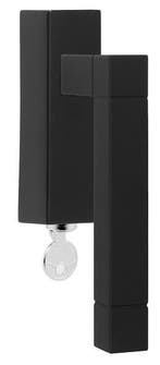 Draaikiepgarnituur SQUARE JB100DKLOCK links mat zwart