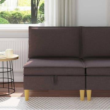 vidaXL Sofa met opslag Stof, Maison & Meubles, Canapés | Salons, Verzenden