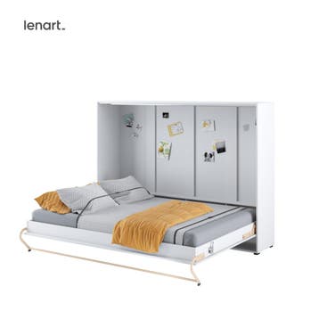 Lenart Concept Pro Horizontaal Opklapbed 140x200 - Wit, Nieuw