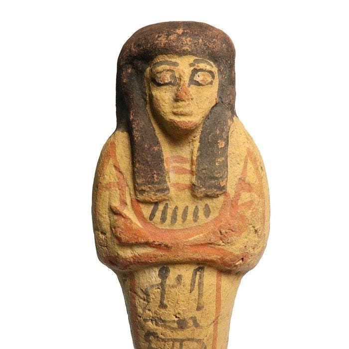 Oude Egypte, Nieuwe rijk Terracotta Shabti, voor Thutmose,, Antiquités & Art, Antiquités | Autres Antiquités