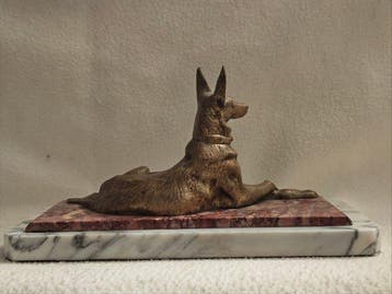 Beeldje - Scultura raffigurante cane (Pastore Tedesco)