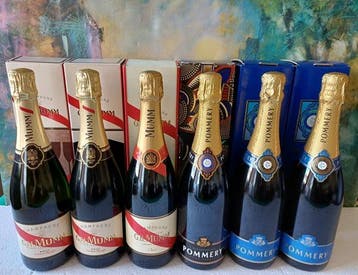 Pommery brut royal - G.H. Mumm cordon rouge: original box -, Verzamelen, Nieuw