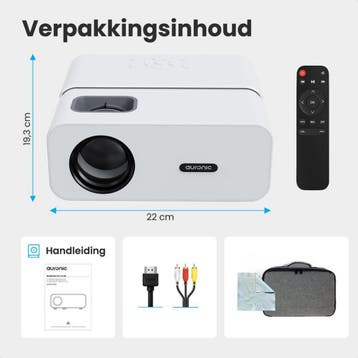 2dekans | Auronic Beamer Full HD - 10.000 Lumen - WiFi - 170, Ophalen of Verzenden