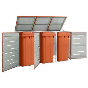 vidaXL Containerberging driedubbel 207x77,5x115 cm roestvrij, Doe-het-zelf en Bouw, Verzenden