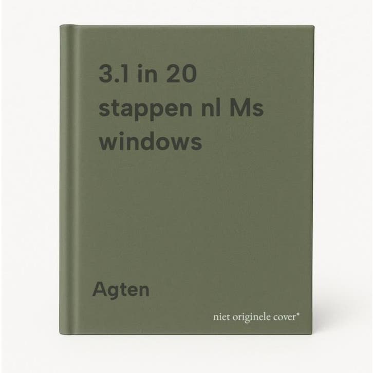 3.1 in 20 stappen nl Ms windows 9789051606492 Agten, Boeken, Informatica en Computer, Zo goed als nieuw, Verzenden