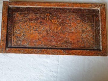 Panneau laqué au style de Bikaner - Bois - Inde - XVIIIe