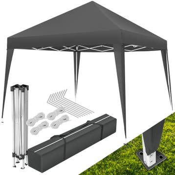 Tuinpaviljoen Linosa opvouwbaar 3x3m - grijs, Tuin en Terras, Verzenden, Nieuw