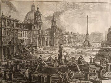 Giovanni Battista Piranesi (1720-1778) - Veduta di Piazza