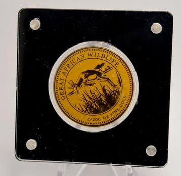 Wereld. Medal Great African Wildlife Springbok 1/200oz