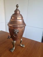 Théière - Cuivre, Laiton - Urne à thé en cuivre et en laiton, Antiquités & Art