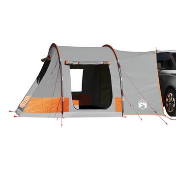 vidaXL Autotent 2-persoons waterdicht grijs en oranje, Verzenden, Nieuw