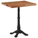 Acaciahout Bistrotafel 60x60 | Retour Deal 41% | OP = OP, 50 tot 100 cm, Verzenden, Vierkant, 50 tot 100 cm