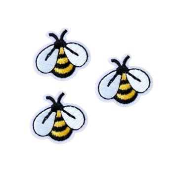 Embleem - 3 stuks - bij - wesp - vlieg - geel - 3cm - app..., Verzenden, Nieuw, Overige typen