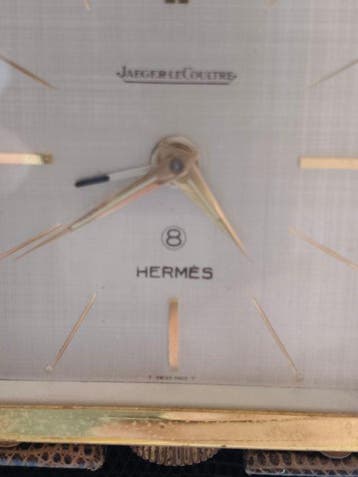 Tafel/bureauklokken - - Verguld messing - 1950-1960 - Hermes